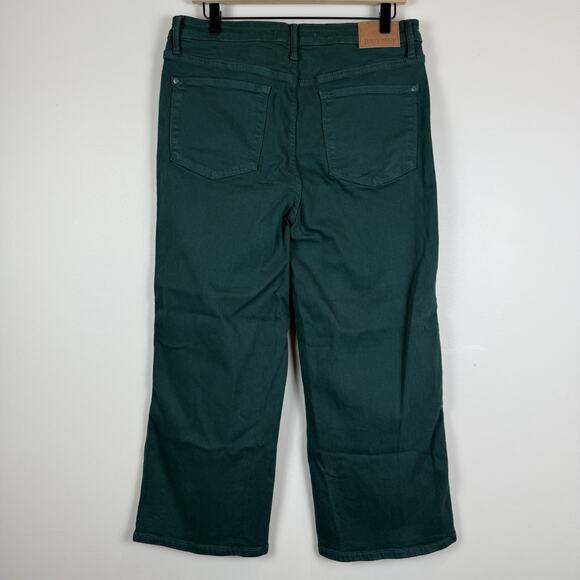 Judy Blue Jeans Womens 15/32 Teal High Rise Wide Leg Crop Tummy Control JB88806 - Picture 6 of 10